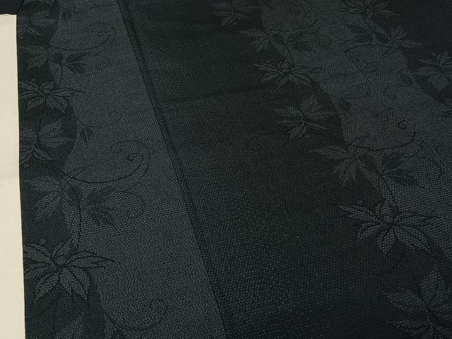 平和屋着物▽本塩沢　単衣　140亀甲　唐草文　正絹　逸品　AABL0475jh