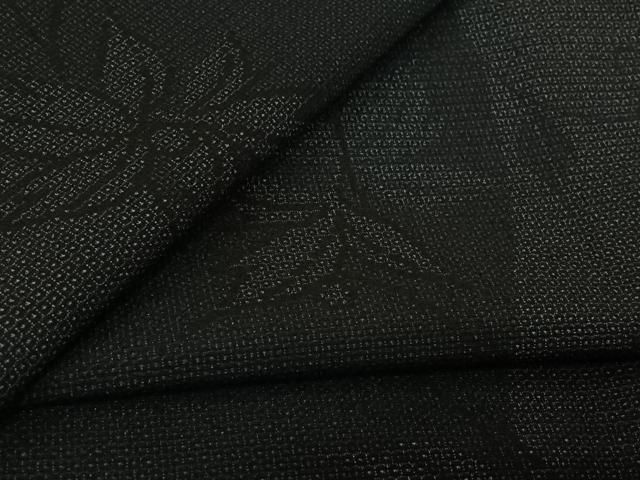平和屋着物▽本塩沢　単衣　140亀甲　唐草文　正絹　逸品　AABL0475jh