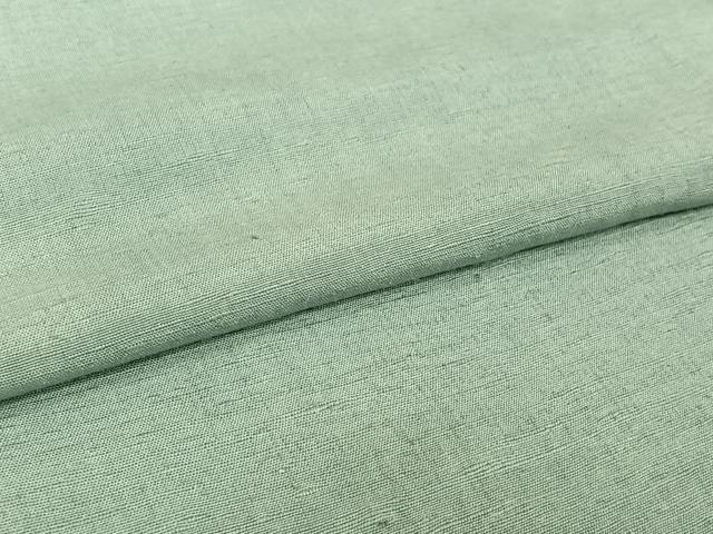 平和屋着物▽上質な紬　単衣　色無地　瓶覗色　正絹　逸品　AABL0488jh