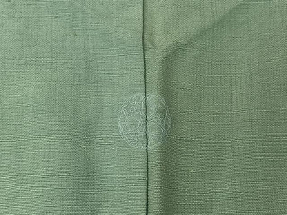 平和屋着物▽上質な紬　単衣　色無地　瓶覗色　正絹　逸品　AABL0488jh