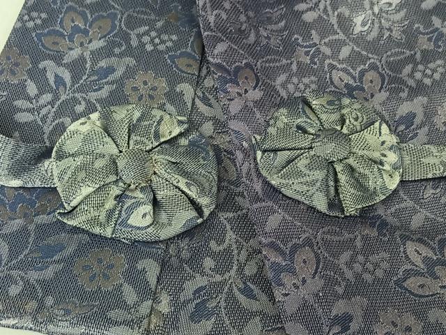 平和屋着物▽道中着　スリーシーズン　春夏秋　塵除け　更紗花唐草文様　ロング丈　正絹　逸品　AABL0503jh