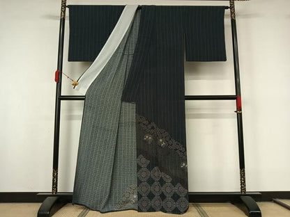 平和屋着物▽訪問着　単衣　正倉院花文　洗える着物　AABL0505jh