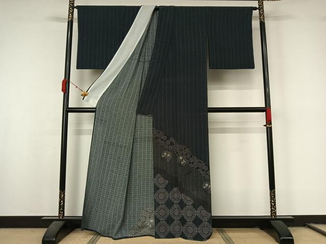 平和屋着物▽訪問着　単衣　正倉院花文　洗える着物　AABL0505jh
