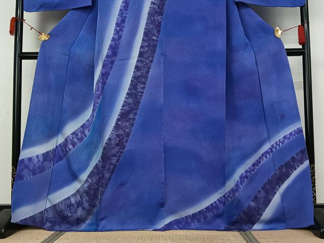 平和屋着物▽訪問着　単衣　作家物　霞文　暈し染め　正絹　逸品　AABL0512jh