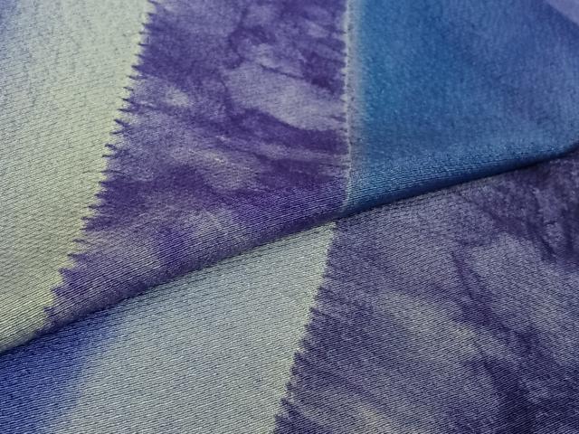 平和屋着物▽訪問着　単衣　作家物　霞文　暈し染め　正絹　逸品　AABL0512jh