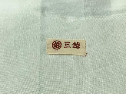 平和屋着物▽本加賀友禅作家　由水煌人　訪問着　単衣　草花文　三越扱い　正絹　逸品　AABL0515jh