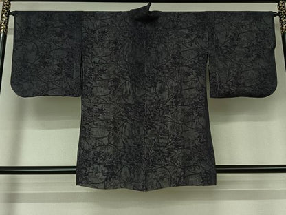 平和屋着物▽道中着　無双　紗袷　紗×紗　スリーシーズン　春夏秋　塵除け　草花文　正絹　逸品　AABL0516jh