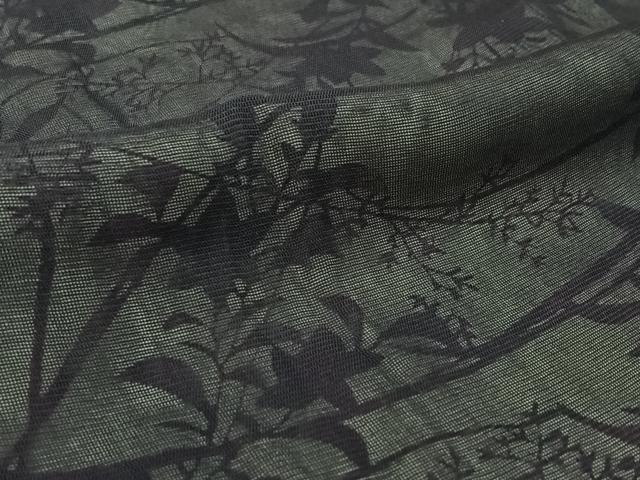 平和屋着物▽道中着　無双　紗袷　紗×紗　スリーシーズン　春夏秋　塵除け　草花文　正絹　逸品　AABL0516jh