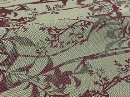 平和屋着物▽道中着　無双　紗袷　紗×紗　スリーシーズン　春夏秋　塵除け　草花文　正絹　逸品　AABL0516jh