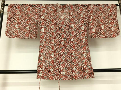平和屋着物▽道行コート　スリーシーズン　春夏秋　塵除け　草花文　AABL0525jh