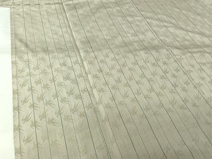 平和屋着物▽米沢　白根沢　紬　単衣　もじり織　綟子織　飛鳥文　正絹　逸品　AABL0528jh