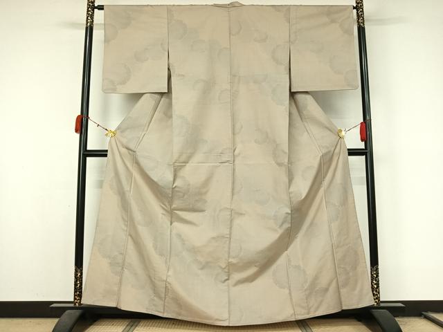 平和屋着物▽都喜ヱ門　本場大島紬　単衣　雪輪文　藤絹織物謹製　正絹　逸品　AABL0531jh