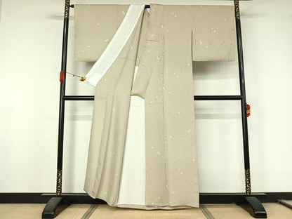 平和屋着物▽上質な小紋　単衣　源氏香　金彩　正絹　逸品　AABL0536jh