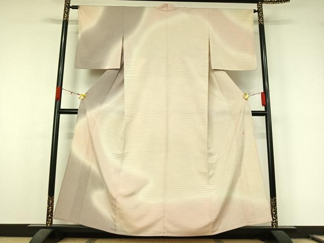 平和屋着物▽本塩沢　やまだ織　訪問着　染色作家　桐村博　単衣　霞文　暈し染め　正絹　逸品　AABL0540jh