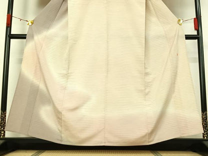 平和屋着物▽本塩沢　やまだ織　訪問着　染色作家　桐村博　単衣　霞文　暈し染め　正絹　逸品　AABL0540jh