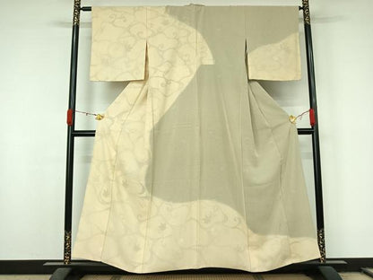 平和屋着物▽訪問着　無双　紗袷　紗×絽　竜田川文　正絹　逸品　AABL0541jh