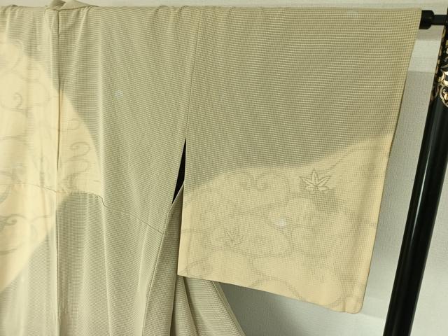 平和屋着物▽訪問着　無双　紗袷　紗×絽　竜田川文　正絹　逸品　AABL0541jh
