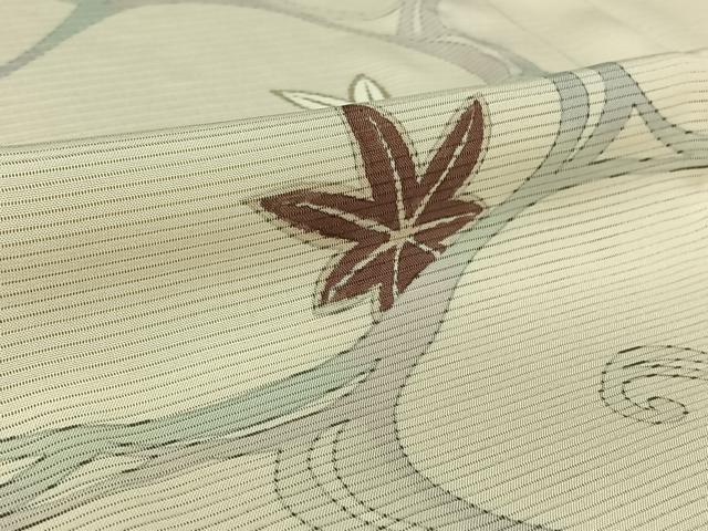 平和屋着物▽訪問着　無双　紗袷　紗×絽　竜田川文　正絹　逸品　AABL0541jh