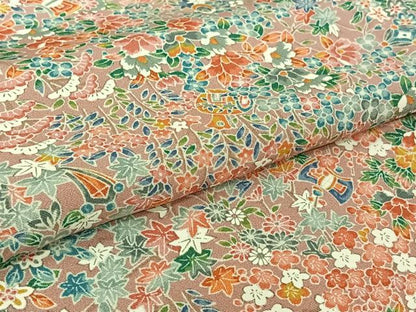 平和屋着物▽上質な小紋　単衣　宝尽くし花文　正絹　逸品　AABL0549jh