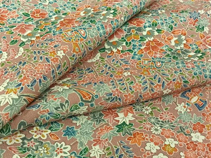 平和屋着物▽上質な小紋　単衣　宝尽くし花文　正絹　逸品　AABL0549jh