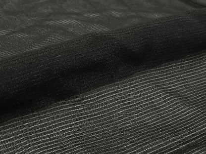 平和屋着物▽羽織　スリーシーズン　春夏秋　塵除け　黒地　正絹　逸品　AABL0555jh