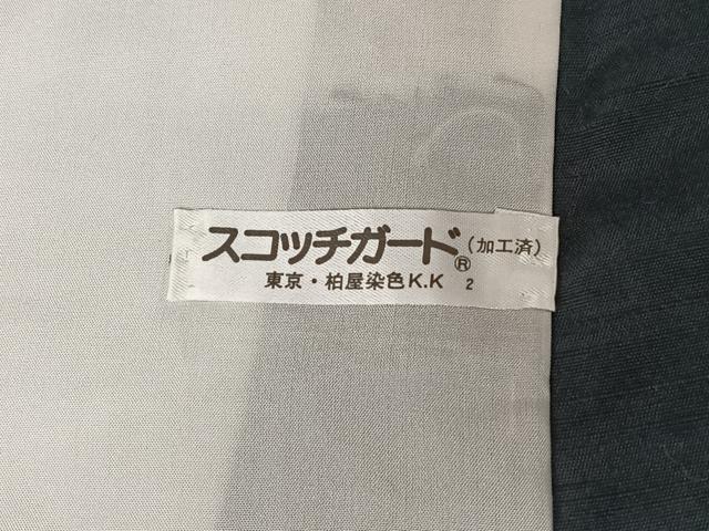平和屋着物▽訪問着　単衣　紬地　絞り　青海波　黒地　正絹　逸品　AABL0559jh