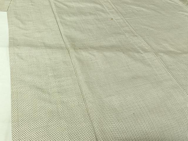 平和屋着物▽男性　本場大島紬　白大島　単衣　7マルキ　正絹　逸品　AABL0560jh