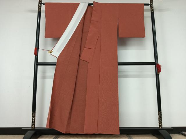 平和屋着物▽上質な小紋　単衣　縞　正絹　逸品　AABL0564jh