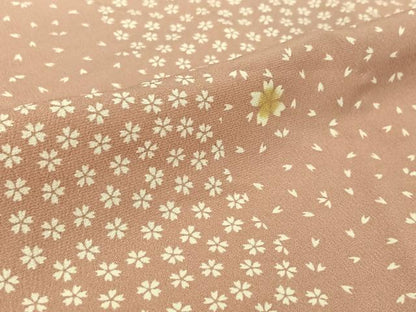 平和屋着物▽小紋　単衣　舞桜文　洗える着物　AABL0567jh