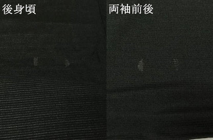平和屋着物▽黒紋付　羽織　スリーシーズン　春夏秋　塵除け　正絹　逸品　AABL0576jh