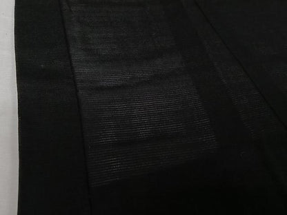 平和屋着物▽黒紋付　羽織　スリーシーズン　春夏秋　塵除け　正絹　逸品　AABL0576jh