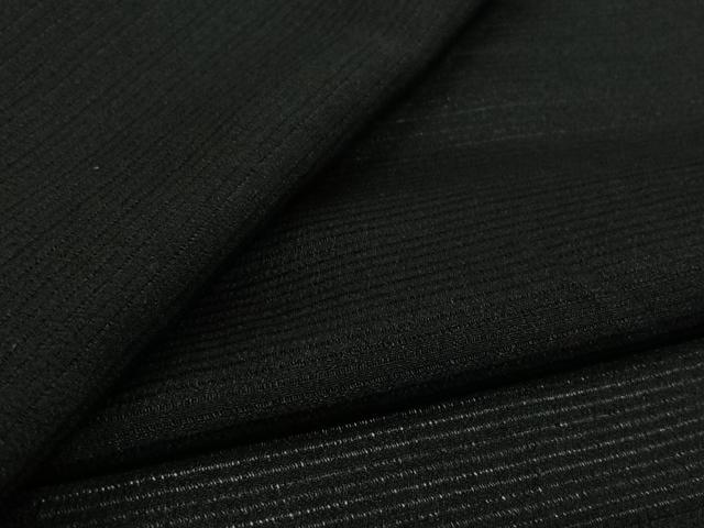 平和屋着物▽黒紋付　羽織　スリーシーズン　春夏秋　塵除け　正絹　逸品　AABL0576jh