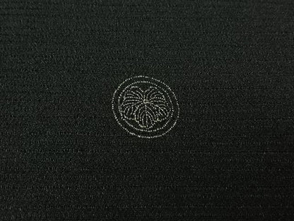 平和屋着物▽黒紋付　羽織　スリーシーズン　春夏秋　塵除け　正絹　逸品　AABL0576jh
