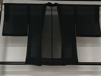 平和屋着物▽羽織　スリーシーズン　春夏秋　塵除け　黒地　AABL0582jh