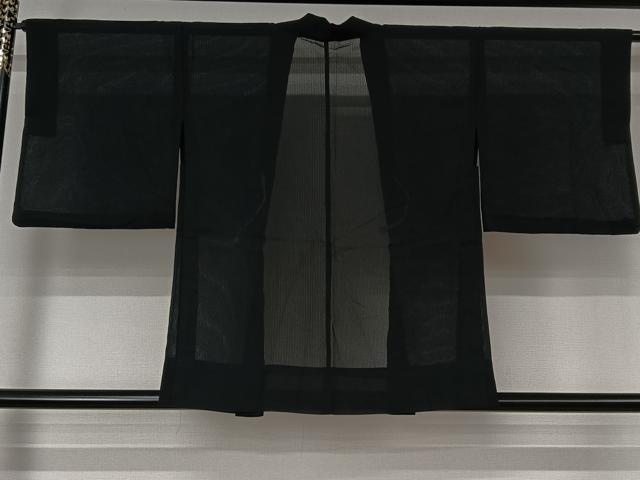 平和屋着物▽羽織　スリーシーズン　春夏秋　塵除け　黒地　AABL0582jh