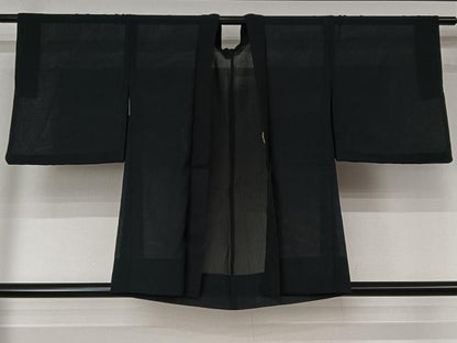 平和屋着物▽羽織　スリーシーズン　春夏秋　塵除け　黒地　AABL0582jh