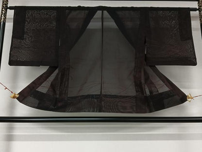 平和屋着物▽羽織　スリーシーズン　春夏秋　塵除け　立波文　正絹　逸品　AABL0583jh