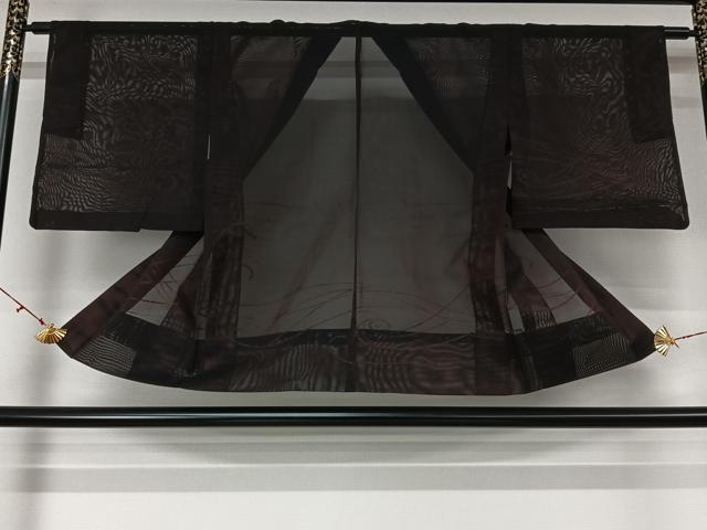 平和屋着物▽羽織　スリーシーズン　春夏秋　塵除け　立波文　正絹　逸品　AABL0583jh