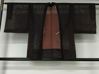 平和屋着物▽羽織　スリーシーズン　春夏秋　塵除け　立波文　正絹　逸品　AABL0583jh