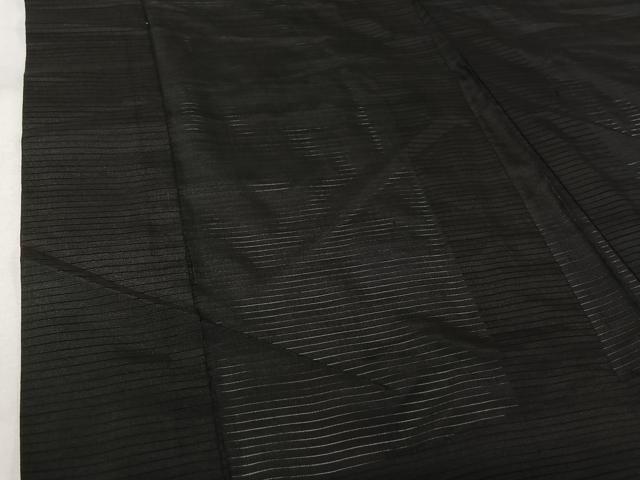 平和屋着物▽男性　羽織　スリーシーズン　春夏秋　塵除け　黒地　ロング丈　正絹　逸品　AABL0585jh