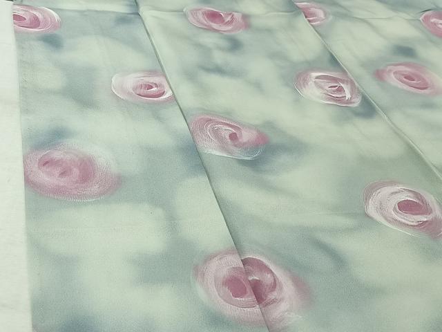 平和屋着物▽上質な小紋　単衣　丸文　ろうけつ染め　暈し染め　正絹　逸品　未使用　AABL0586jh