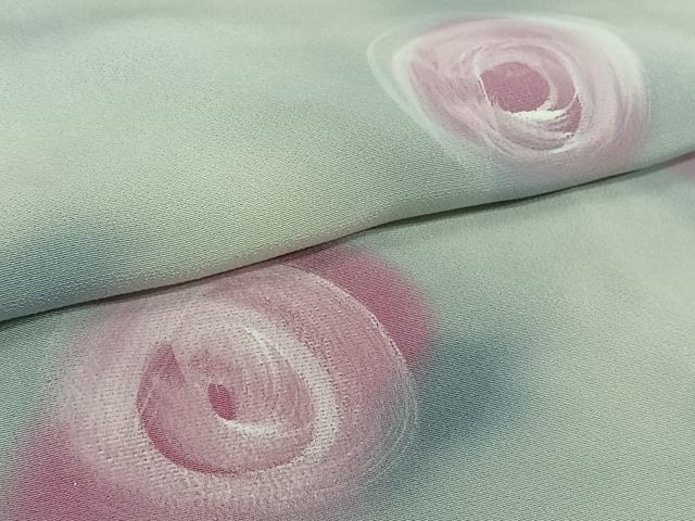 平和屋着物▽上質な小紋　単衣　丸文　ろうけつ染め　暈し染め　正絹　逸品　未使用　AABL0586jh
