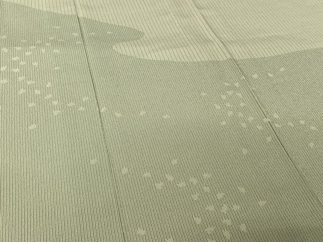 平和屋着物▽訪問着　本塩沢　単衣　舞花文　正絹　逸品　AABL0588jh