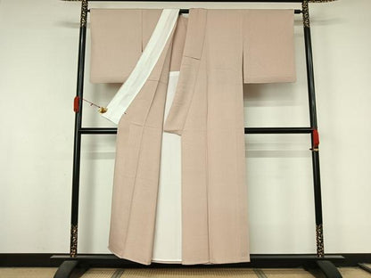 平和屋着物▽伝統工芸士　山本富男　小紋　単衣　霞文　天目暈し　正絹　逸品　AABL0590jh