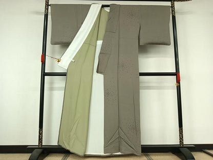 平和屋着物▽京都の老舗呉服メーカー ODASHO　小田章　小紋　単衣　霞文　正絹　逸品　AABL0593jh