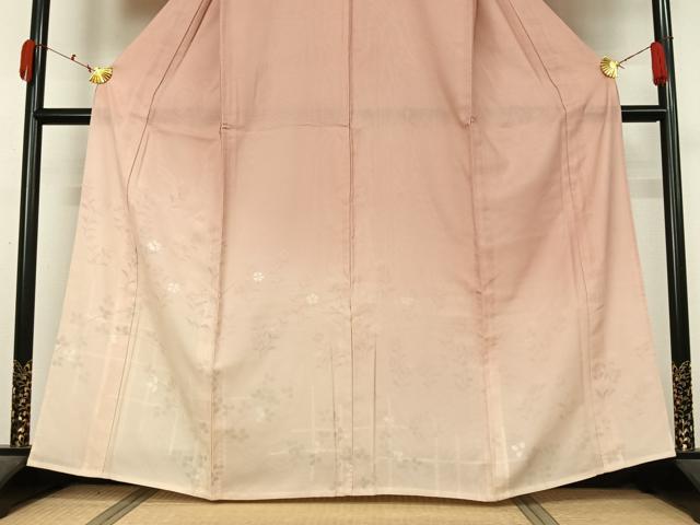 平和屋着物▽訪問着　無双　紗袷　紗×絽　草花文　銀彩　正絹　逸品　AABL0596jh