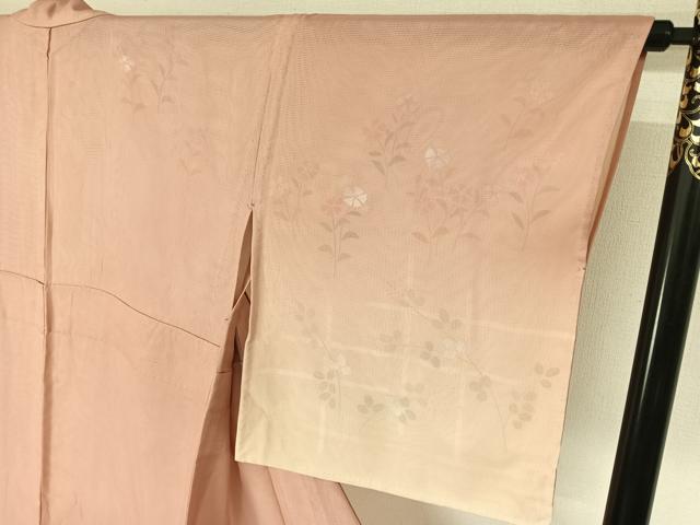 平和屋着物▽訪問着　無双　紗袷　紗×絽　草花文　銀彩　正絹　逸品　AABL0596jh