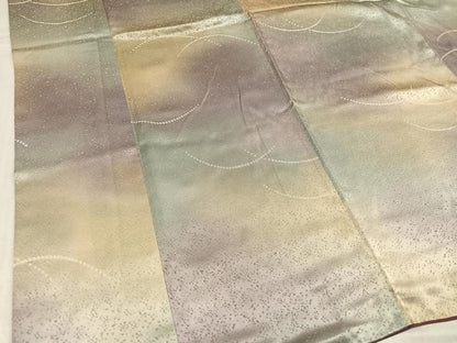 平和屋着物●上質な小紋　芝　暈し染め　正絹　逸品　AABL0601ph