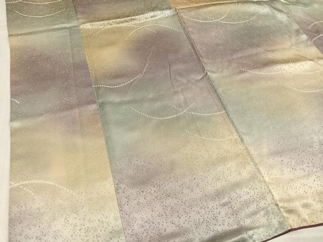 平和屋着物●上質な小紋　芝　暈し染め　正絹　逸品　AABL0601ph