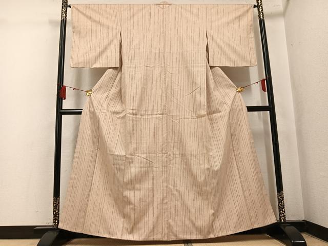 平和屋着物●上質な紬　間道　正絹　逸品　AABL0602ph